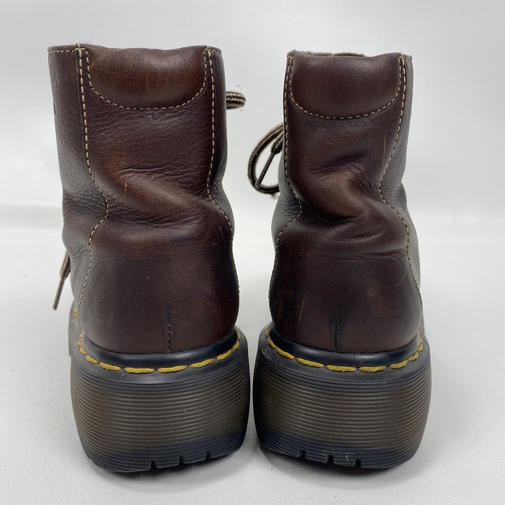 Dr Martens Mens Size 5 Womens 6 UK 4 EU 37 Brown Boots 3A55 2" Heel - Picture 5 of 9